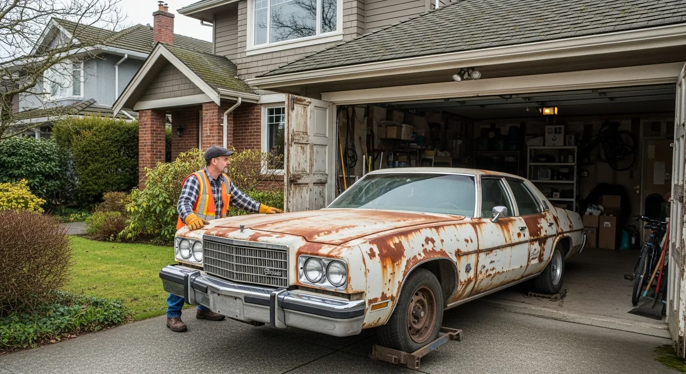 Vehicle removal from a Kerrisdale Vancouver home garage