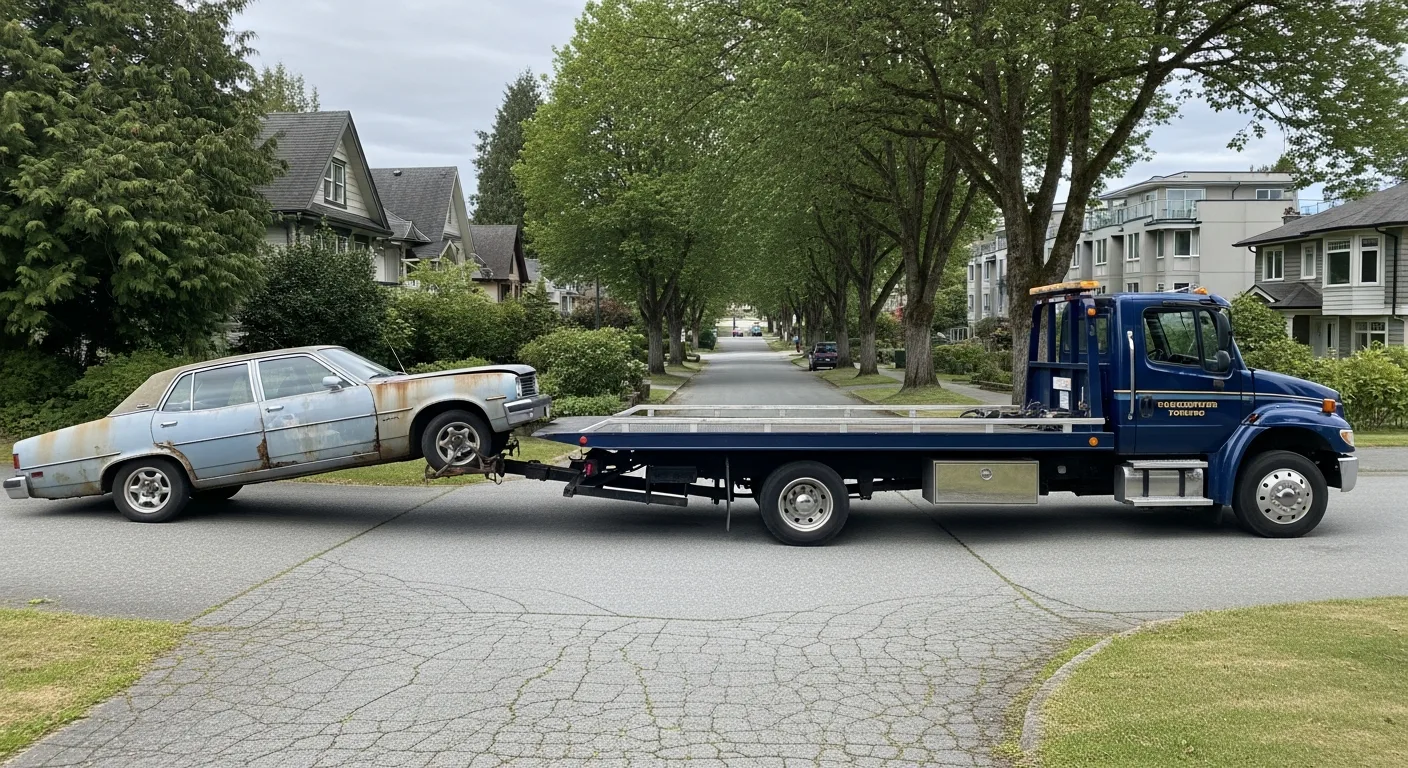 Vehicle removal from a Renfrew-Collingwood Vancouver driveway